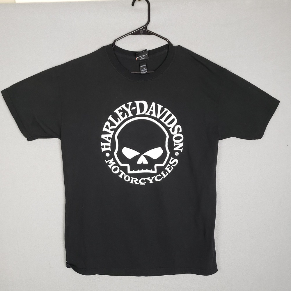 Harley Davidson Superstition Apache Junction Dealership Tee Black Skull Size L